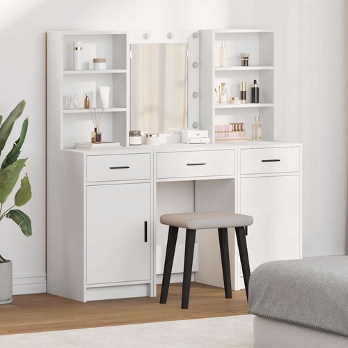 Dressing Table Set 3 pcs White 50 x 41 x 135 cm Engineered wood