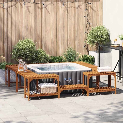 Hot Tub Surround Brown 230 x 230 cm Solid Acacia Wood