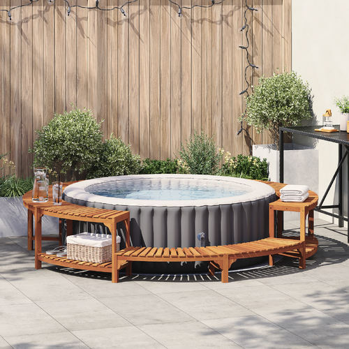 Hot Tub Surround Brown Ø275 x 55,5 cm Solid Acacia Wood