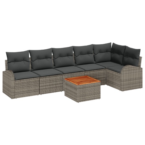 Garden Sofa Set 7 pcs Grey