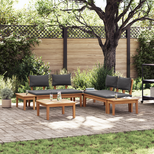 Garden Sofa Set 3 pcs Brown and Grey