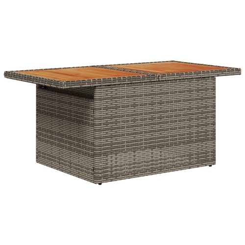 Garden Sofa Set with Storage 6 pcs Grey Poly rattan