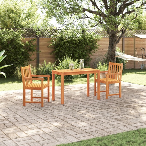 3-Piece Garden Dining Set - Solid Acacia Wood