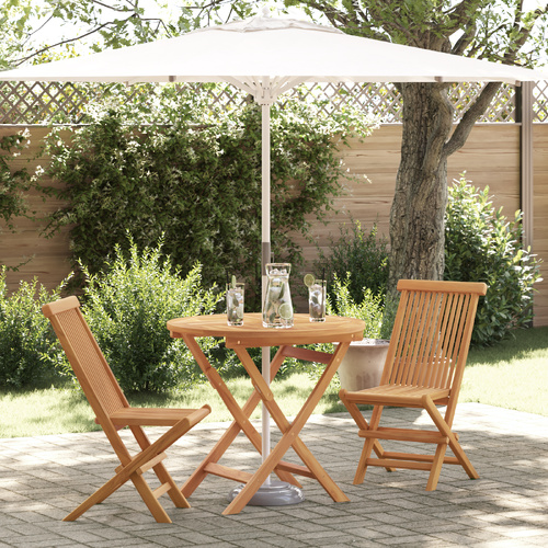 Garden Dining Set 3 pcs Brown Solid Acacia Wood