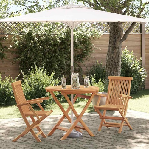 Garden Dining Set 3 pcs Brown Solid Acacia Wood