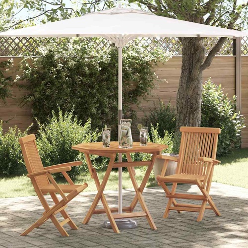 Garden Dining Set 3 pcs Brown Solid Acacia Wood