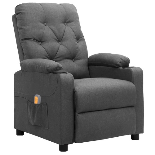 Massage Chair Light Grey Fabric
