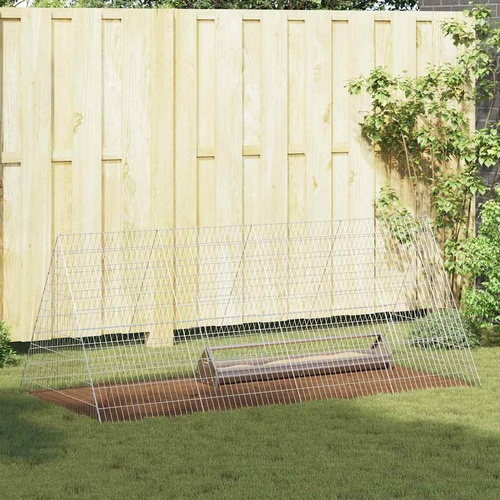 Chicken Cage Silver 215 x 100 x 85 cm Galvanised Steel