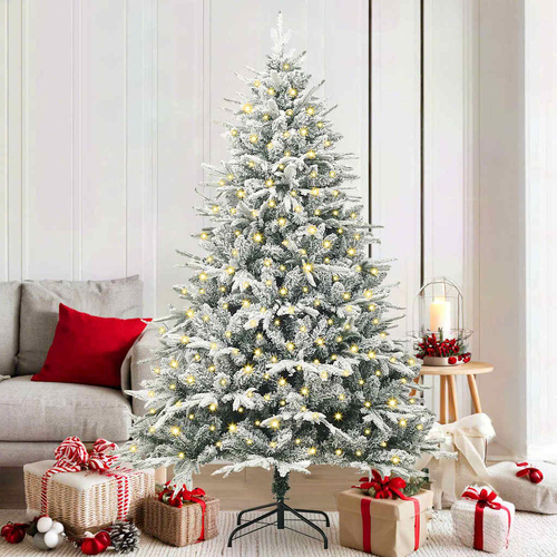 Artificial Christmas Tree Other Green and white 180 cm PVC