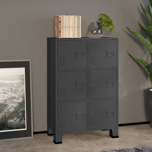 Industrial Filing Cabinet Anthracite 75x40x115 cm Metal