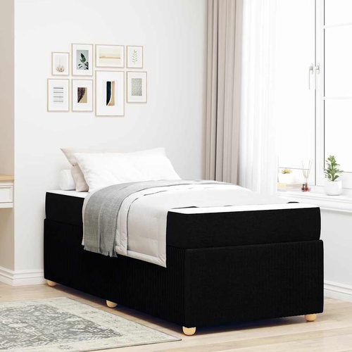 Bed Frame Other Black 90 x 190 cm Fabric