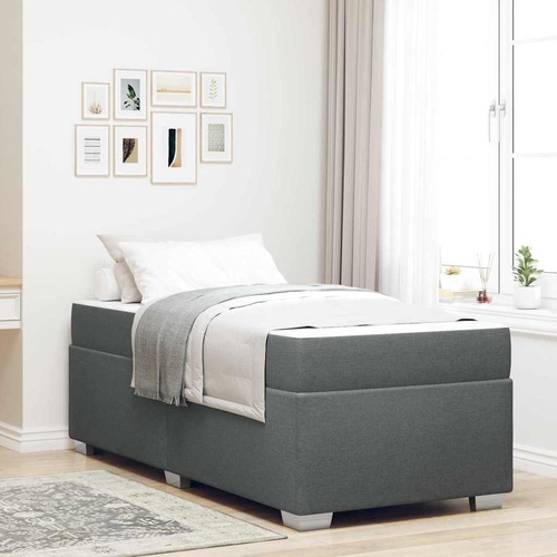 Bed Frame Other Dark grey 90 x 190 cm Fabric