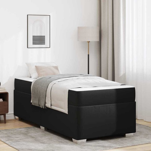 Bed Frame Other Black 90 x 190 cm Faux leather