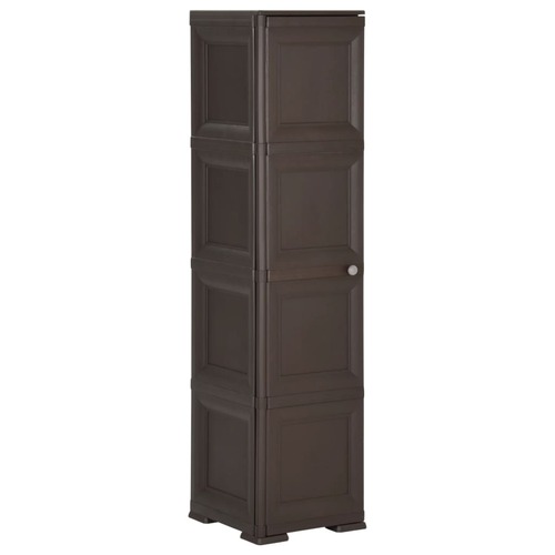 Plastic Cabinet 40x43x164 cm Wood Design Brown
