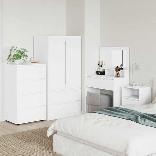 Storage Cabinets 2 pcs White 60 x 48 x 105 cm Engineered Wood