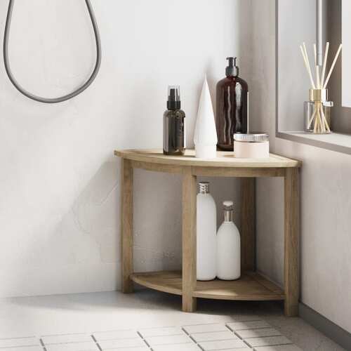 Corner Shower Bench 50x40x45 cm Solid Wood Teak