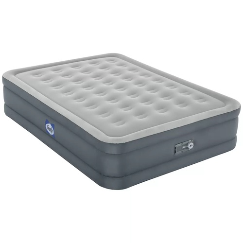 Sealy Queen Inflatable Air Mattress Blow-Up Bed with Built-in Pump for Guests