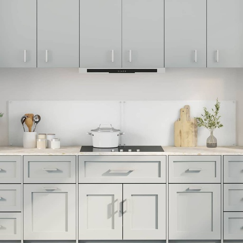 Kitchen Backsplash 2 pcs Transparent 100 x 40 cm Tempered Glass