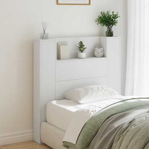 Headboard White 100 x 16,5 x 103,5 cm Engineered Wood