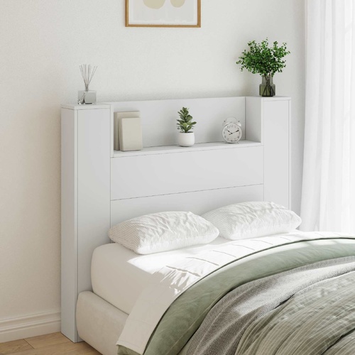 Headboard White 120 x 16,5 x 103,5 cm Engineered Wood