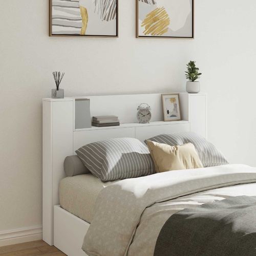 Headboard White 140 x 16,5 x 103,5 cm Engineered Wood