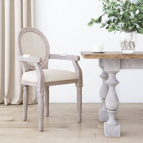 Dining Chair Beige 54x56x96.5 cm linen
