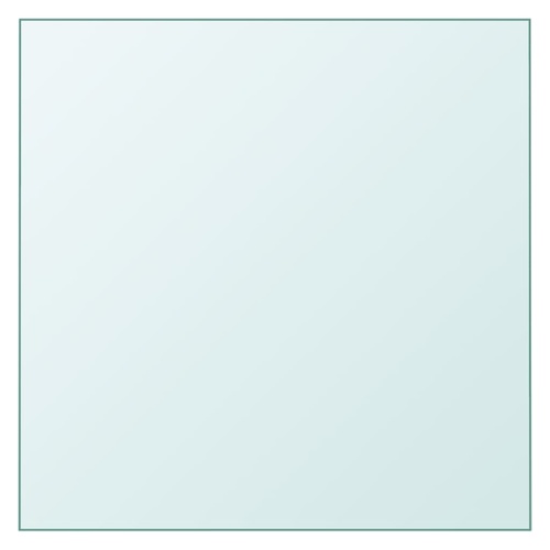 Table Top Transparent 60x60 cm Tempered Glass
