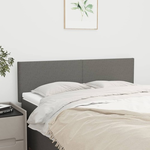 Headboards 2 pcs Dark Grey 72 cm Fabric