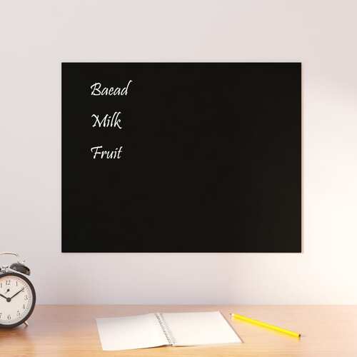 Wall-mounted Magnetic Board Black 50x40 cm Tempered Glass