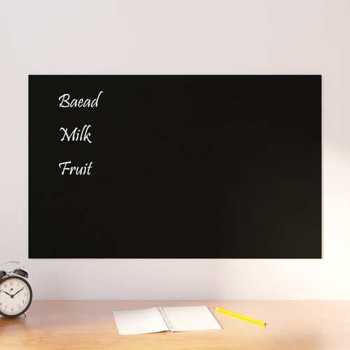 Wall-mounted Magnetic Board Black 80x50 cm Tempered Glass