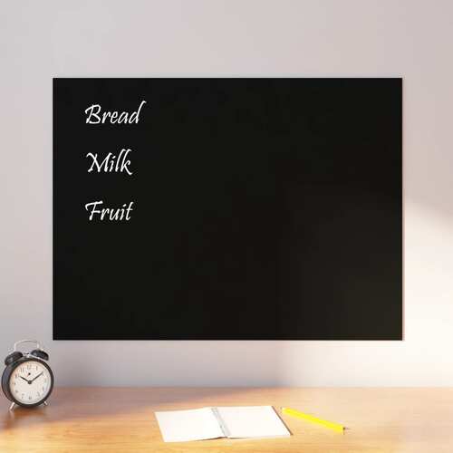 Wall-mounted Magnetic Board Black 80x60 cm Tempered Glass
