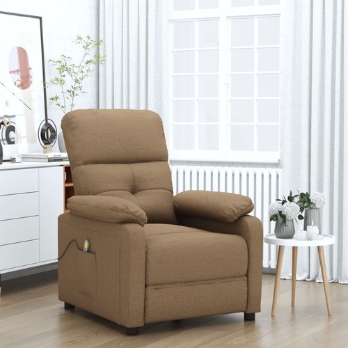 Massage Chair Brown Fabric