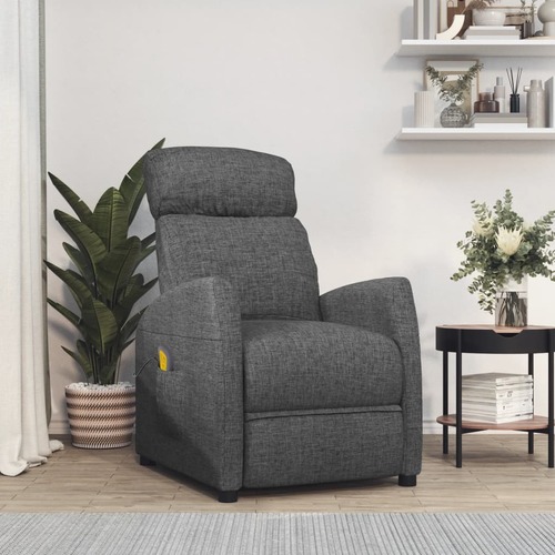 Massage Chair Dark Grey Fabric
