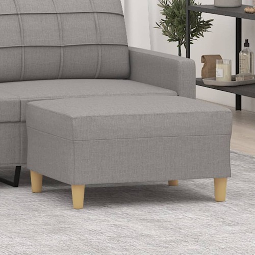 Footstool Light Grey 70x55x41 cm Fabric