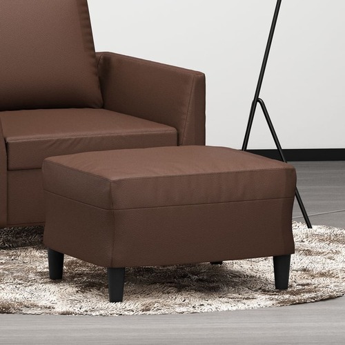 Footstool Brown 60x50x41 cm Faux Leather