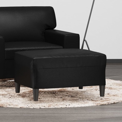 Footstool Black 70x55x41 cm Faux Leather