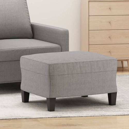 Footstool Light Grey 60x50x41 cm Fabric