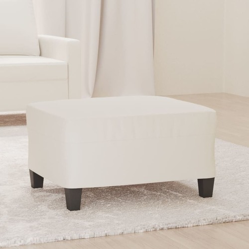 Footstool Cream 70x55x41 cm Faux Leather