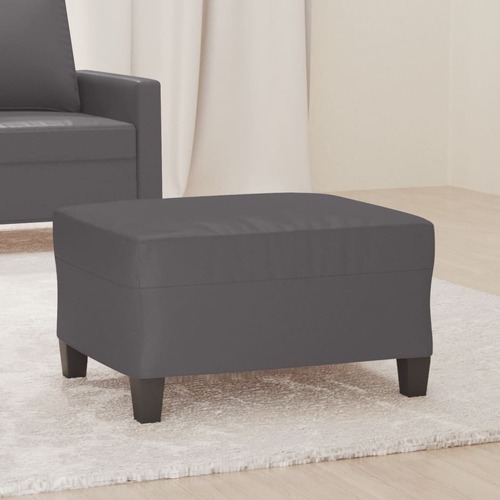 Footstool Grey 70x55x41 cm Faux Leather