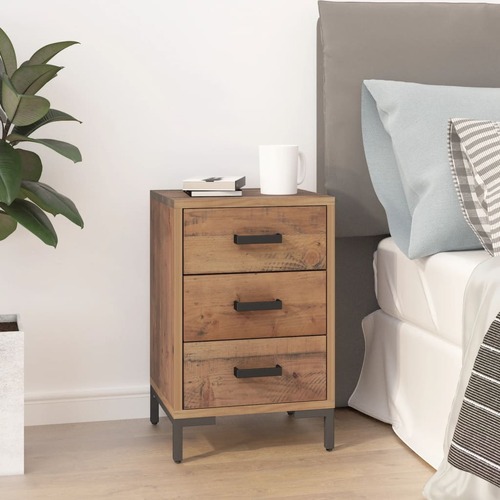 Bedside Cabinet Brown 40x30x55 cm Solid Pinewood