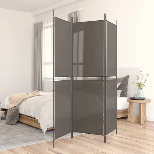 3-Panel Room Divider Anthracite 150x200 cm Fabric