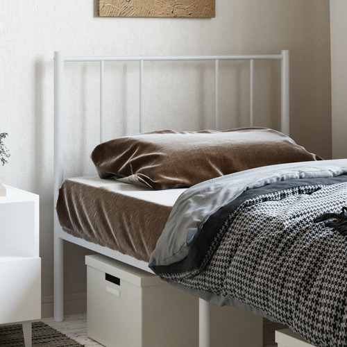 Metal Headboard White 107 cm King Single