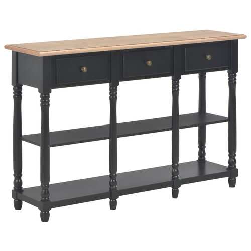 Console Table Black 110x30x76cm Engineered Wood