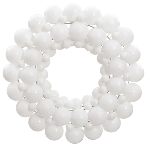 Christmas Wreath White 45 cm Polystyrene