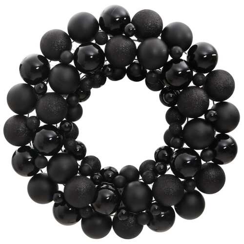 Christmas Wreath Black 45 cm Polystyrene