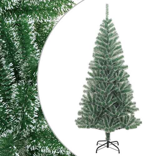 Artificial Christmas Tree with Flocked Snow Green 210 cm