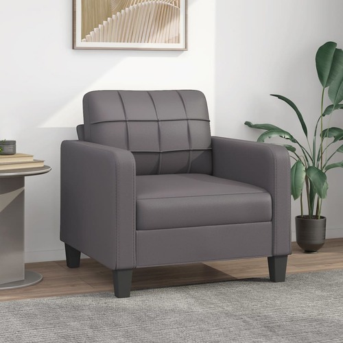 Sofa Chair Grey 60 cm Faux Leather