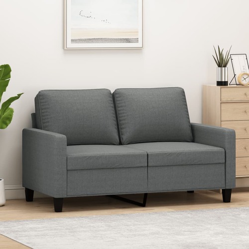 2-Seater Sofa Dark Grey 120 cm Fabric