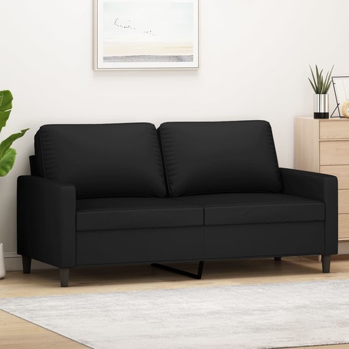 2-Seater Sofa Black 140 cm Velvet