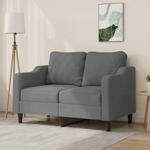 2-Seater Sofa Dark Grey 120 cm Fabric